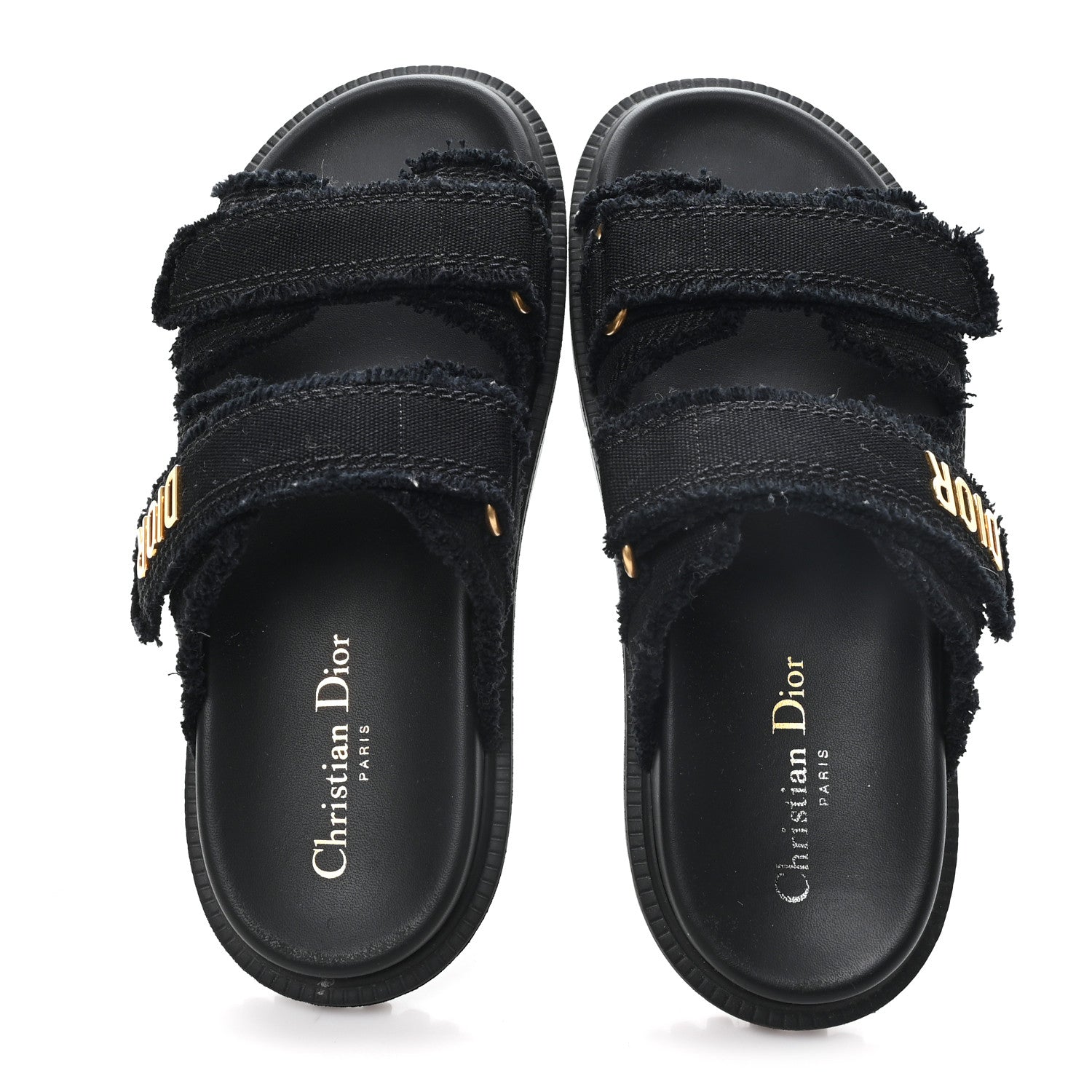 Christian Dior Woven Raffia Jute Dioract 10mm Sandals 38.5 Black 2 of 10