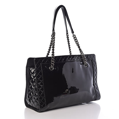 Chanel Patent Quilted Reverso Boy Tote Black 3 of 11