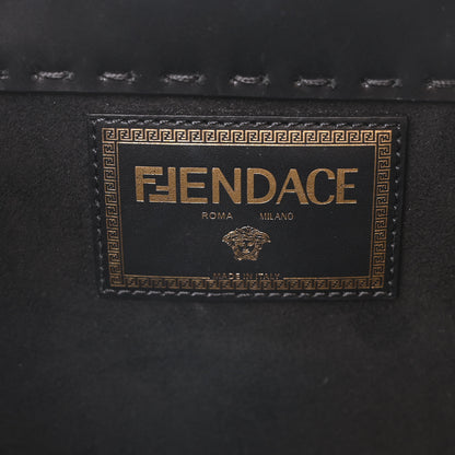 Fendi X VERSACE Calfskin Plexiglass Fendace Medium Fendi Sunshine Shopper Tote Black 6 of 10