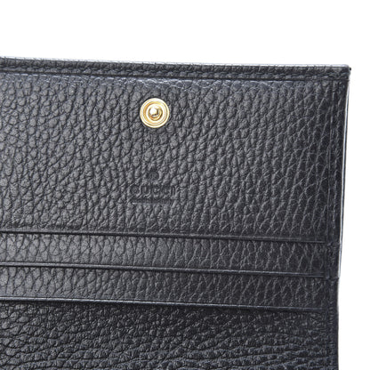 Gucci Pebbled Calfskin GG Marmont Card Case Black 6 of 7