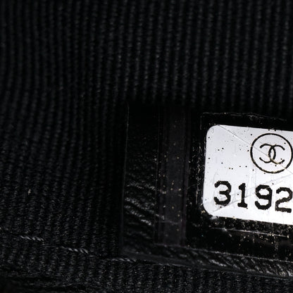 Chanel Nylon Grosgrain Lifestyle Pouch With Sleep Mask Black 9 of 15