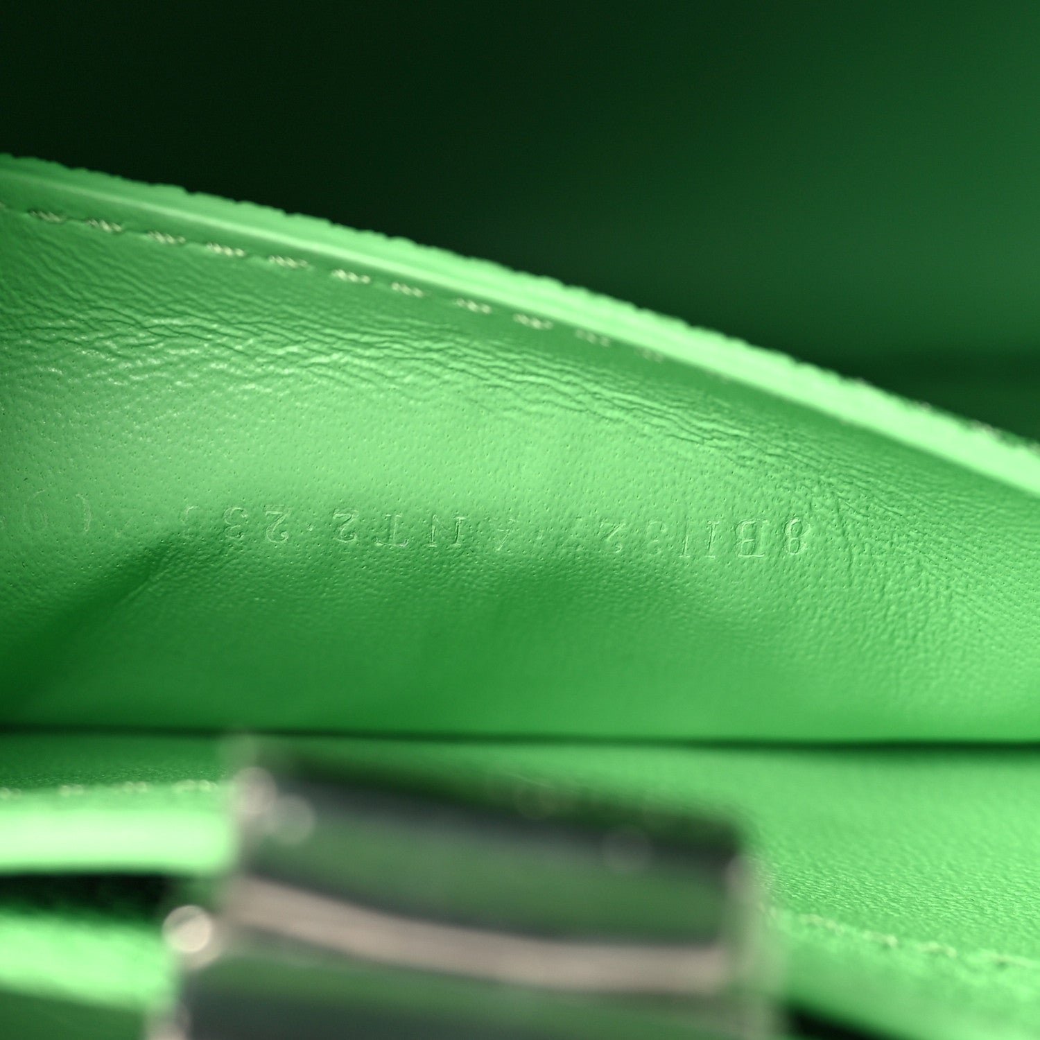 Fendi Cuoio Roma Sellerissima Nappa Sintetica Tape Stitch Small Peekaboo I SEE U Satchel Edamame 8 of 11