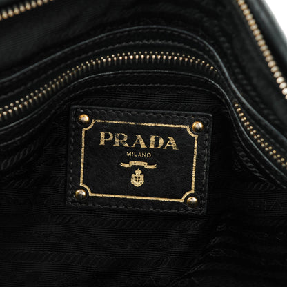 Prada Nylon Vitello Daino Shopping Satchel Black 6 of 7