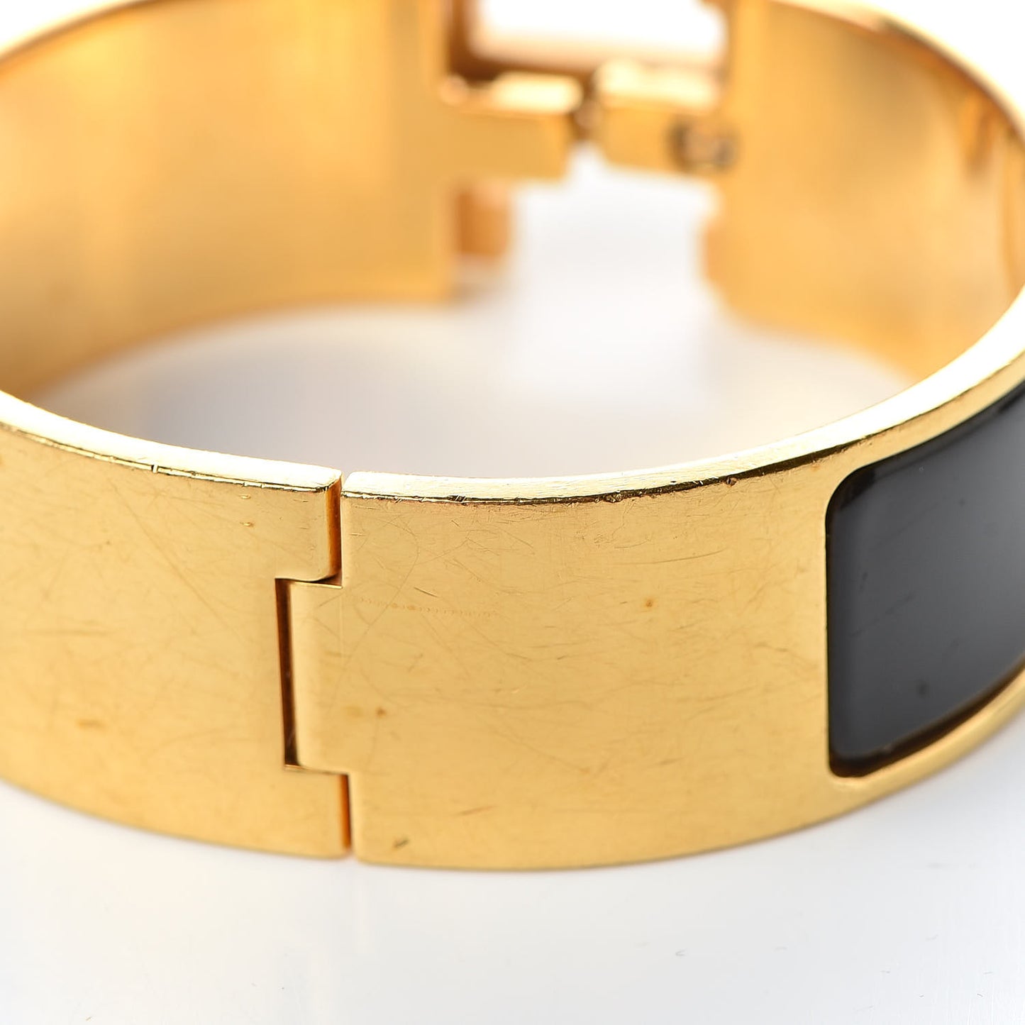 Enamel Wide Clic Clac H Bracelet PM Black