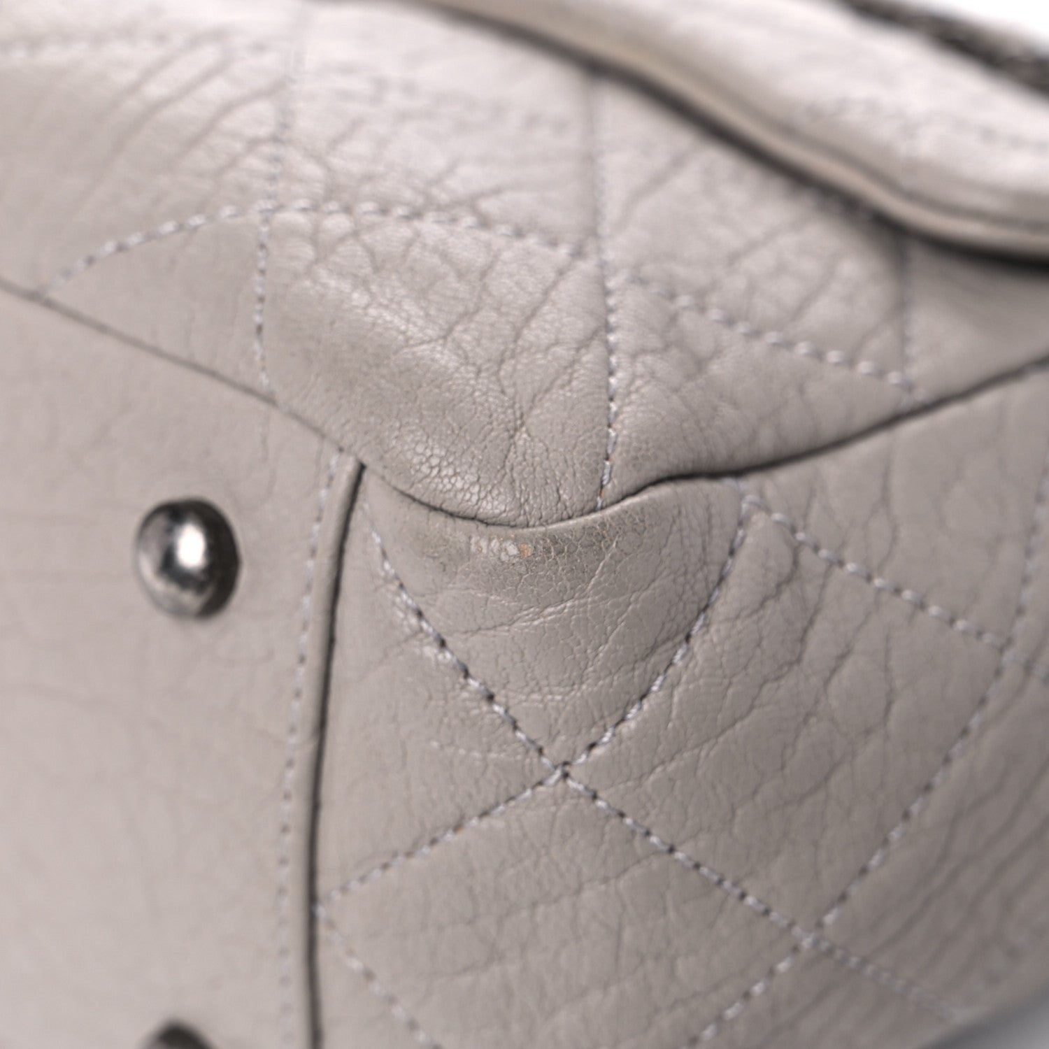 Chanel Washed Lambskin Quilted CC Travel Flap Grey 9 of 13