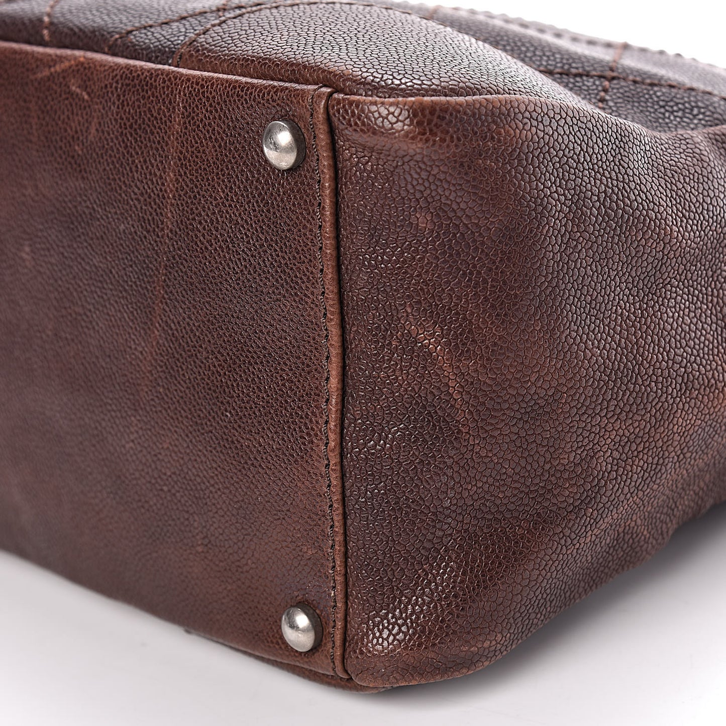 Distressed Caviar Outdoor Ligne Tote Brown