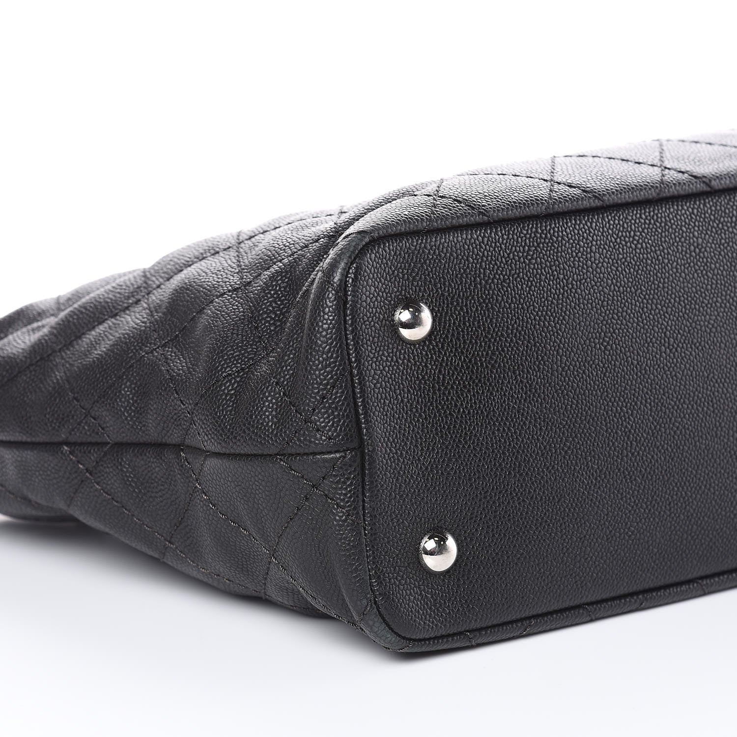 Chanel Grained Calfskin Quilted Small Daily Shopping Tote Black 8 of 14