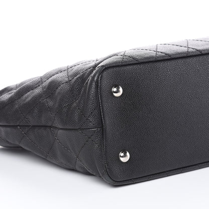 Chanel Grained Calfskin Quilted Small Daily Shopping Tote Black 8 of 14