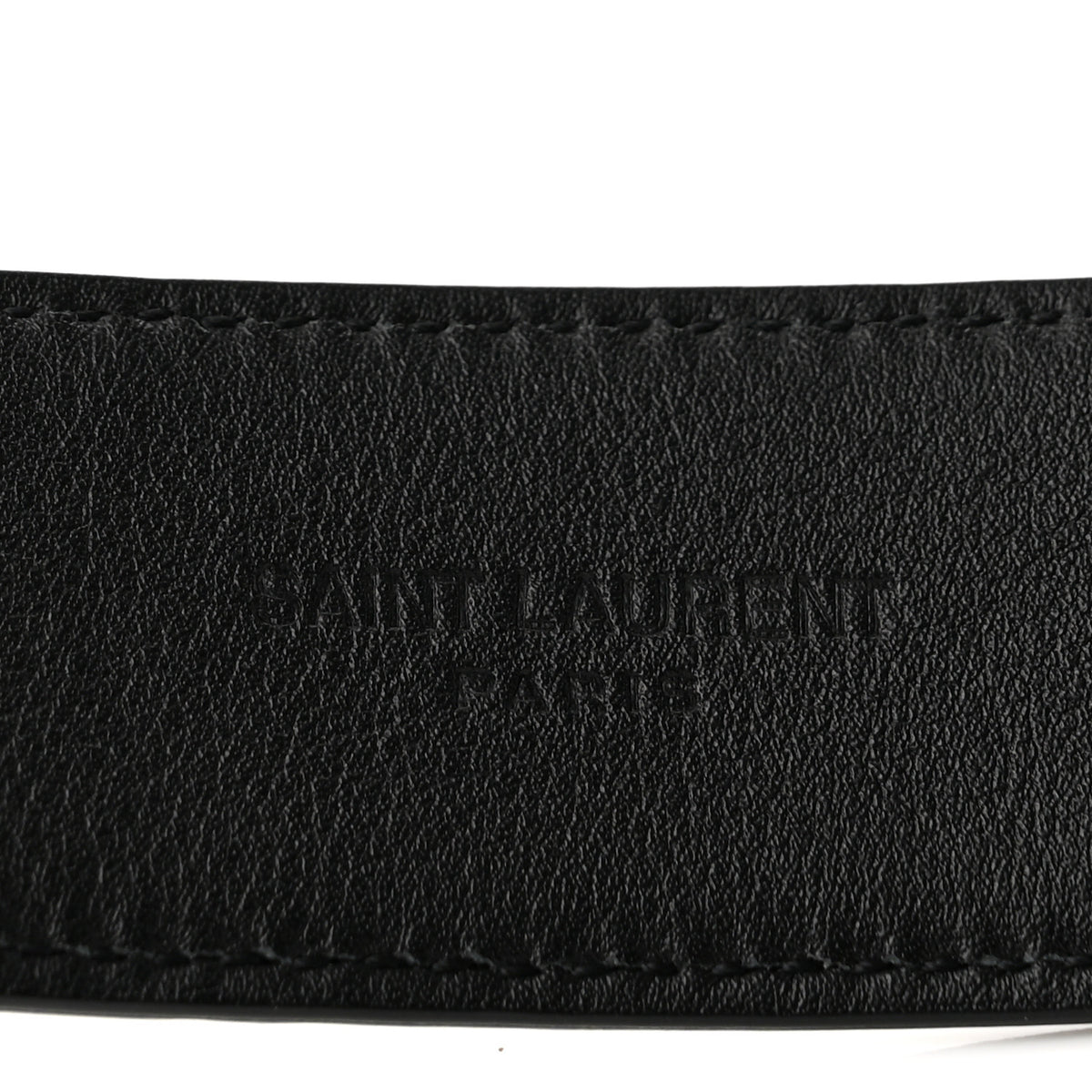Saint Laurent Lambskin Monogram Cassandre Square Buckle Belt 70 28 Black 5 of 8
