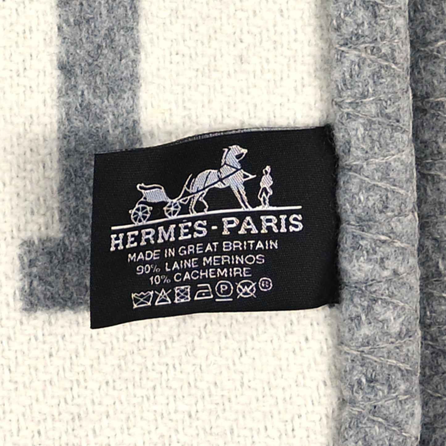 Wool Cashmere Avalon III Blanket Ecru Gris Clair