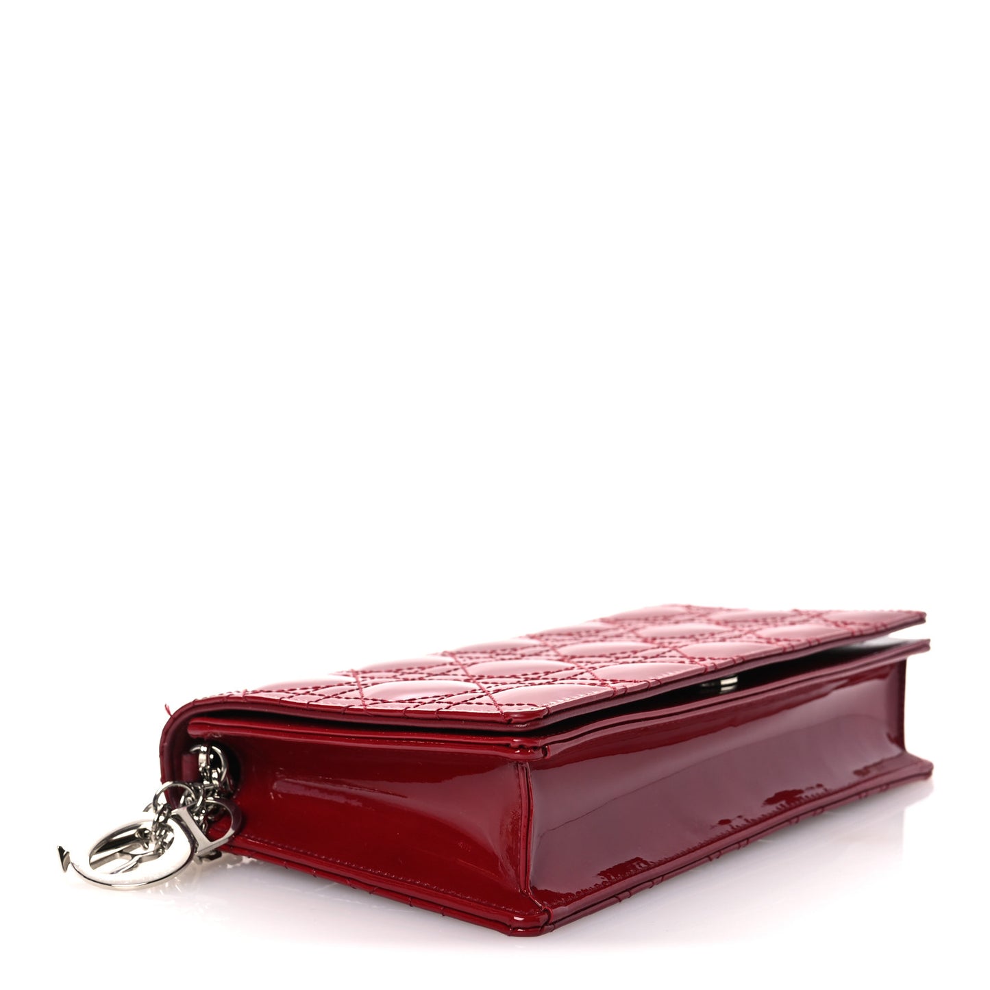 Patent Cannage Lady Dior Clutch Red