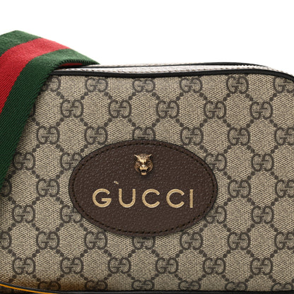 Gucci GG Supreme Monogram Web Neo Vintage Shoulder Bag Beige New Acero Crop 8 of 10