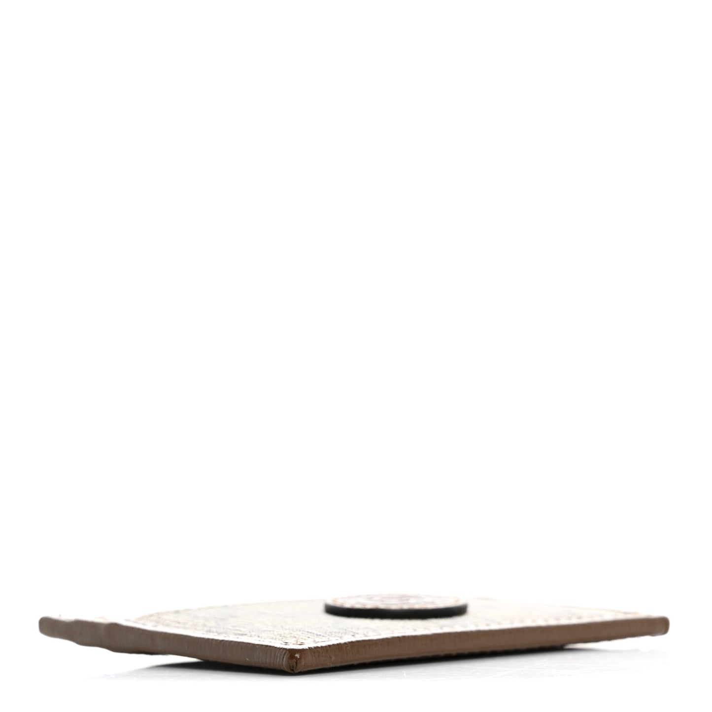GG Supreme Monogram Azalea Calfskin Retro Interlocking G Card Holder Beige Ebony Brown Sugar