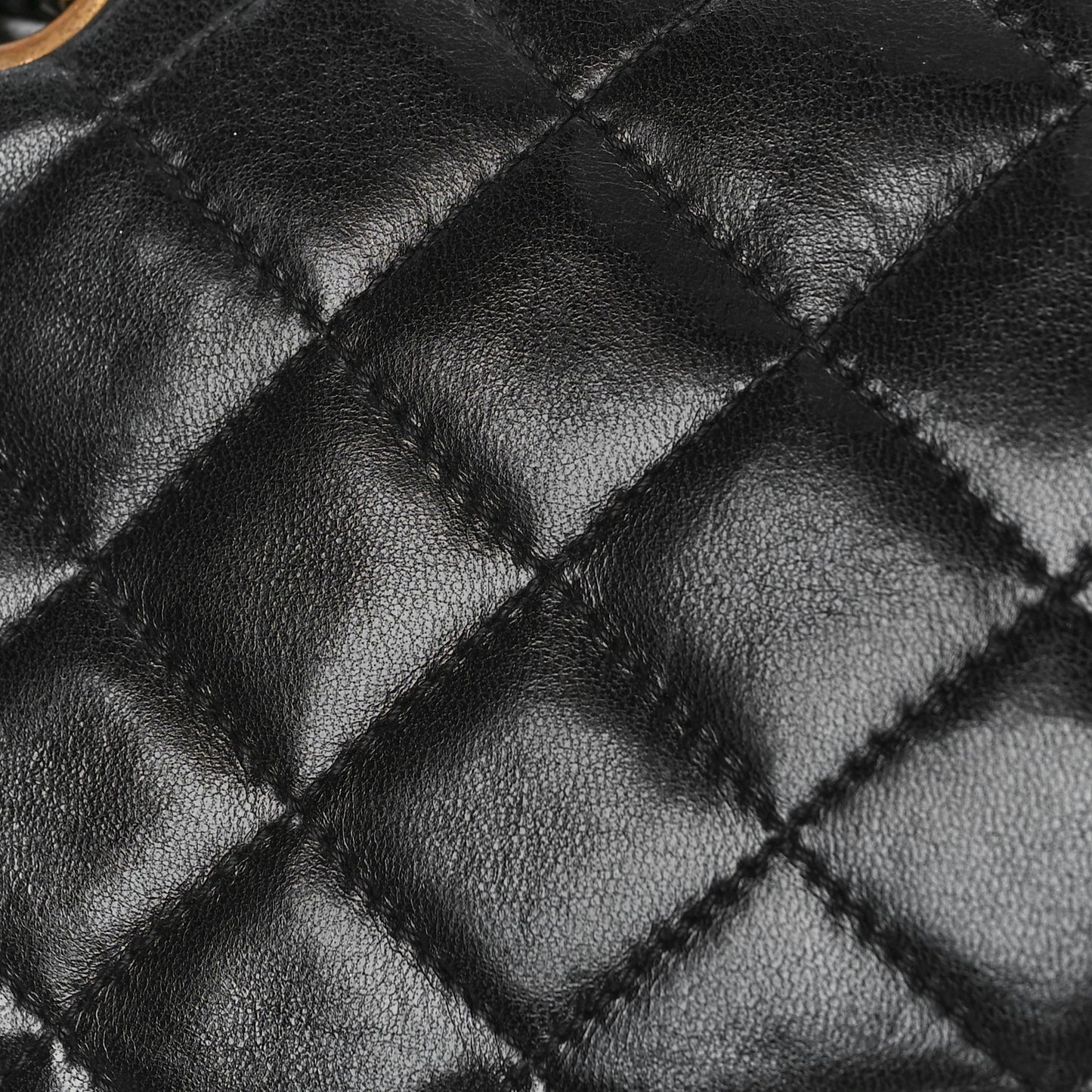 Lambskin Quilted Medium Double Flap Bag Black