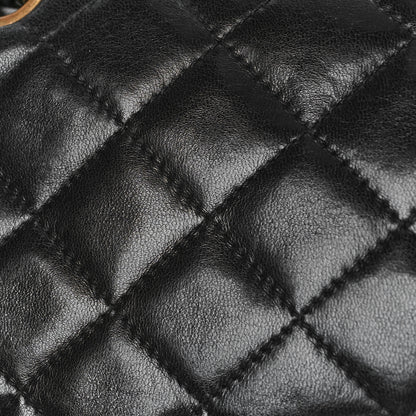 Chanel Lambskin Quilted Medium Double Flap Bag Black 8 of 19
