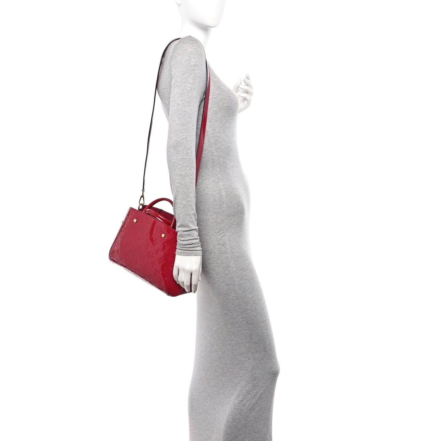 Louis Vuitton Vernis Montaigne BB Rose Indien 2 of 9