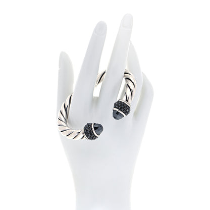 David Yurman Sterling Silver Hematine Cable Berries Bracelet 2 of 7