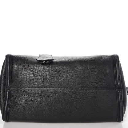 Alexander McQueen Pebbled Calfskin Small Skull Padlock Zip Around Tote Black 14 of 15