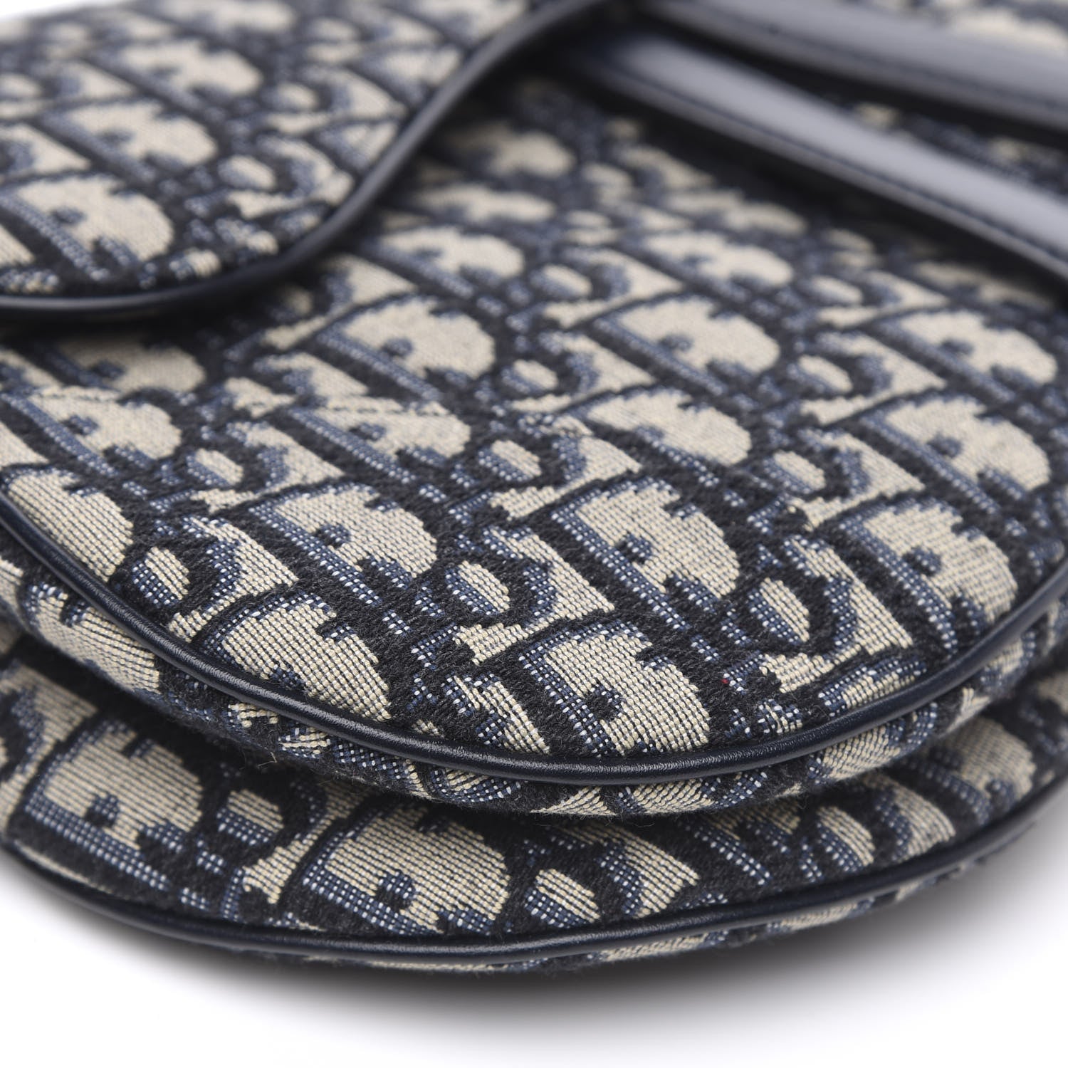 Christian Dior Oblique Saddle Bag Blue 8 of 9