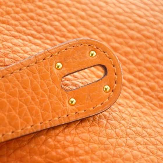 Hermes Taurillon Clemence Lindy 30 Orange 10 of 10