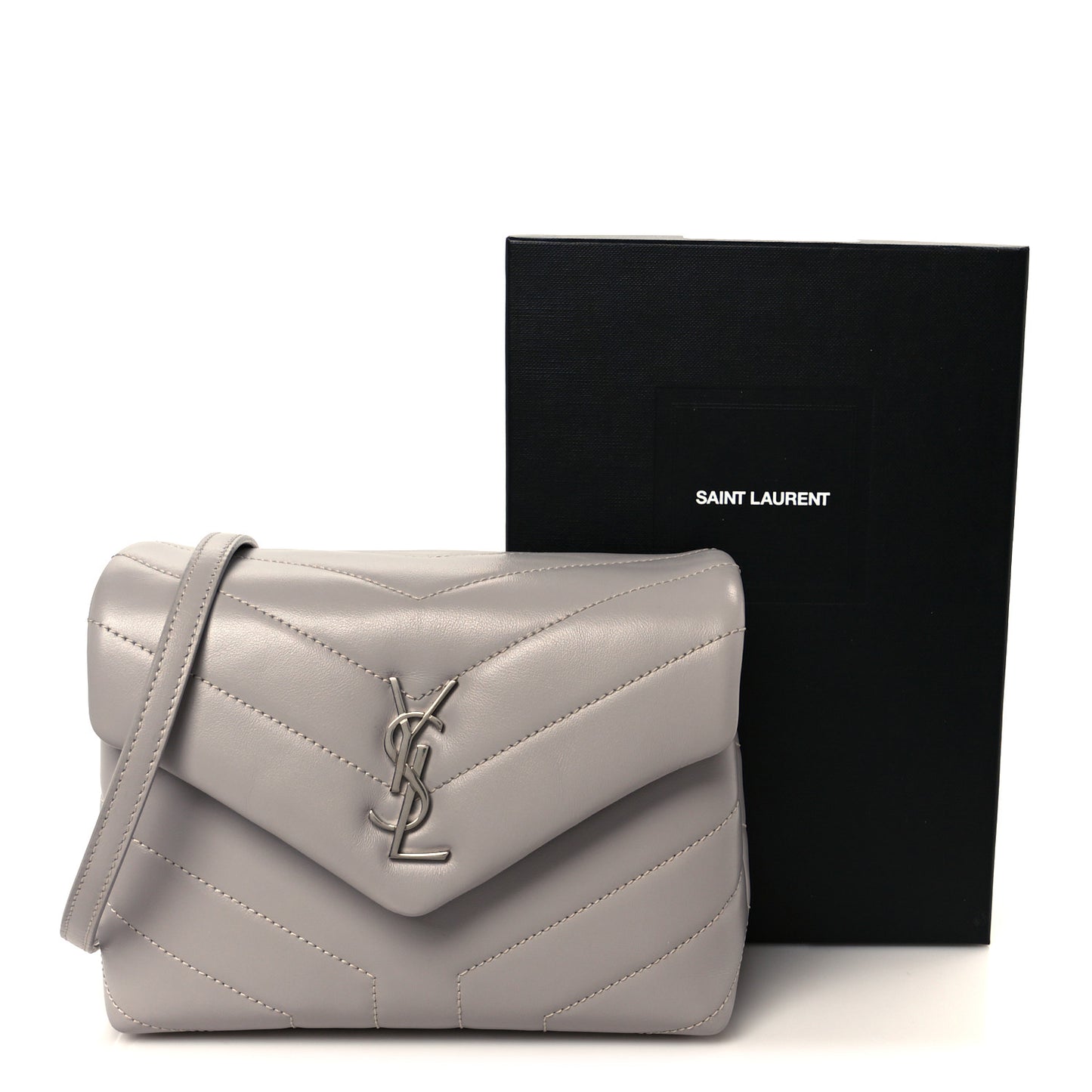 Calfskin Y Quilted Monogram Toy Loulou Satchel Granite