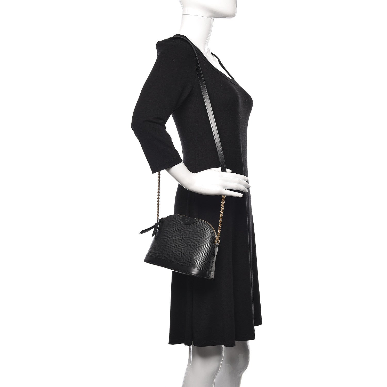 Louis Vuitton Epi Alma Mini Black 2 of 9