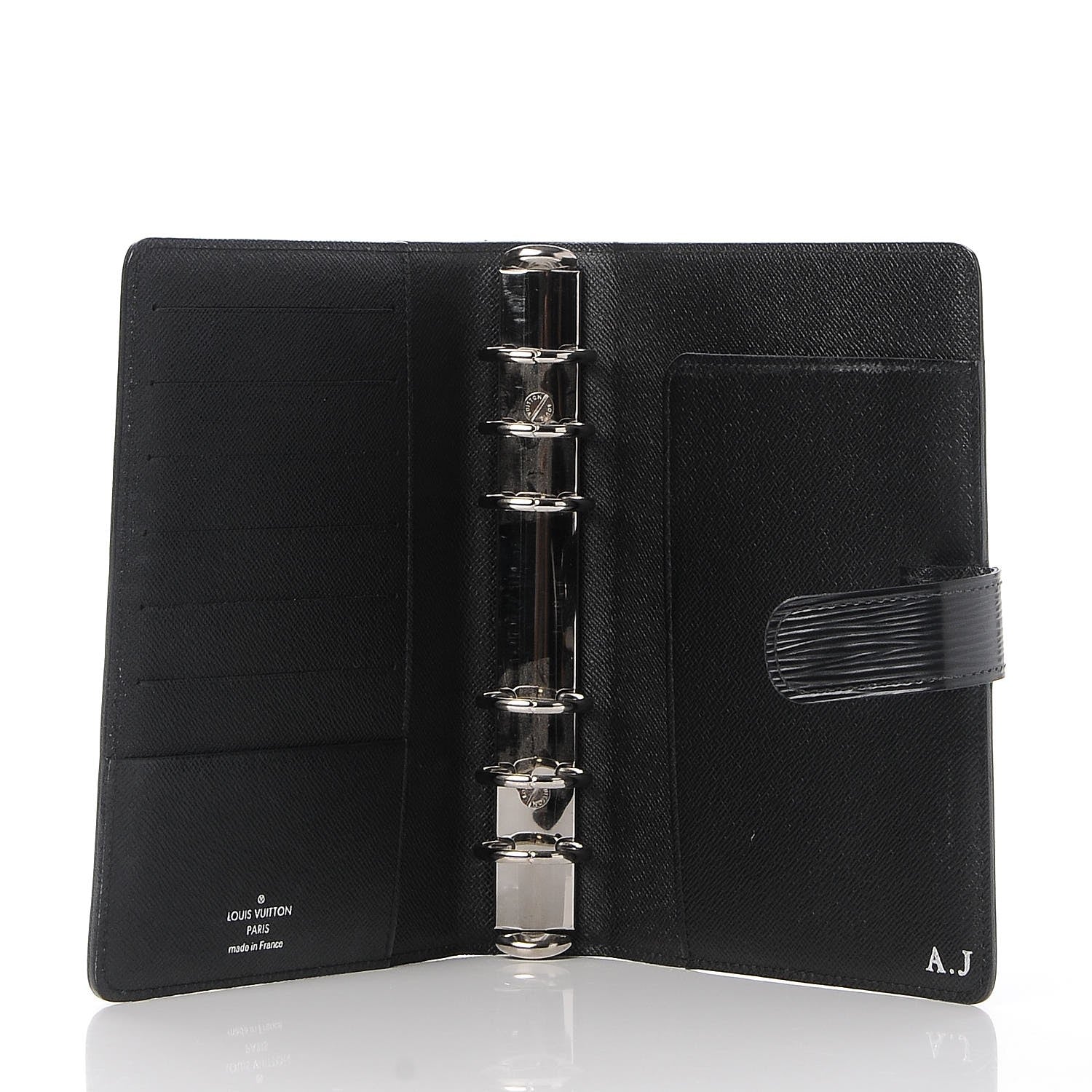 Louis Vuitton Epi Medium Ring Agenda Cover Black 5 of 7