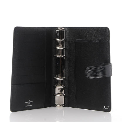 Louis Vuitton Epi Medium Ring Agenda Cover Black 5 of 7
