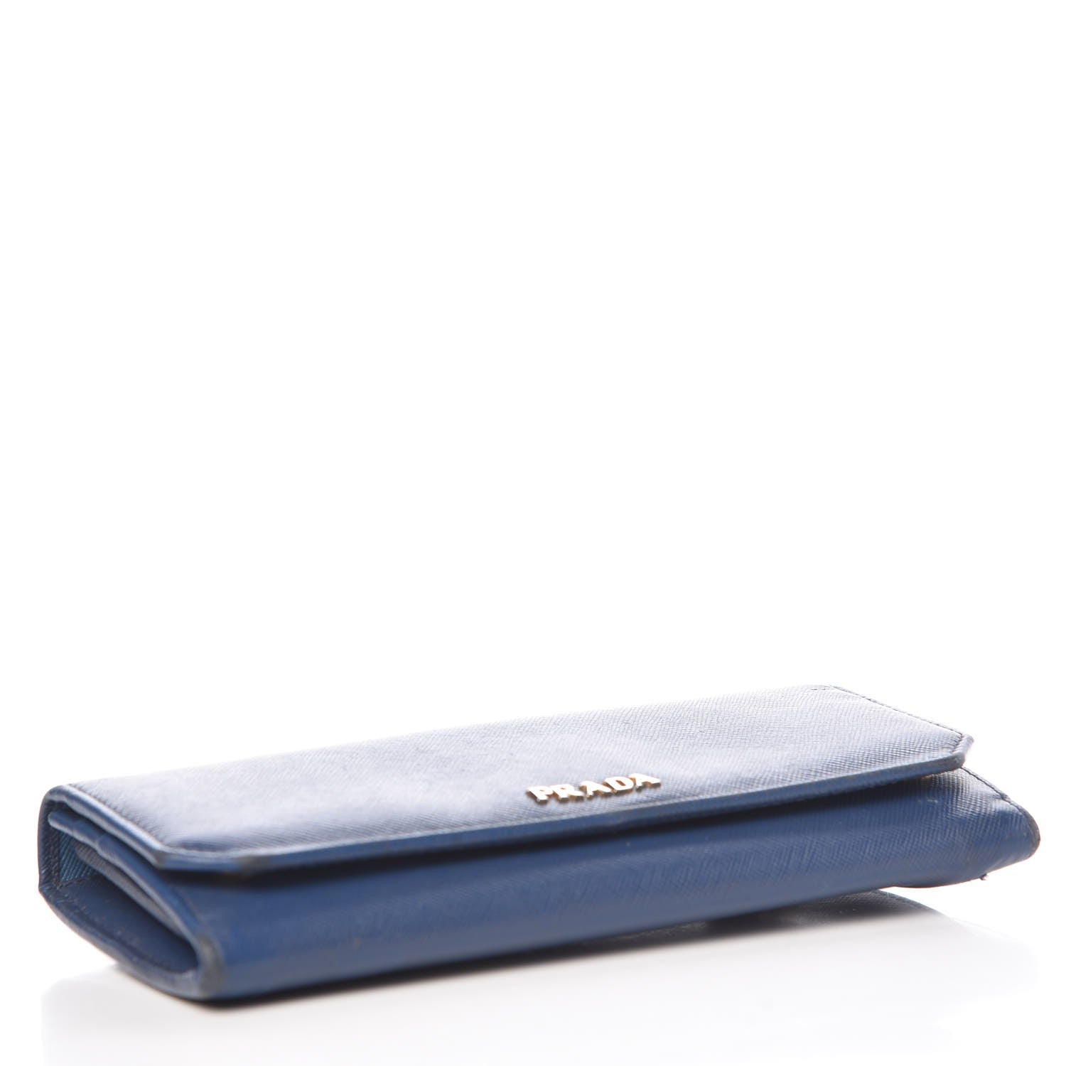 Prada Saffiano Corner Continental Flap Wallet Bluette Cobalto 4 of 13