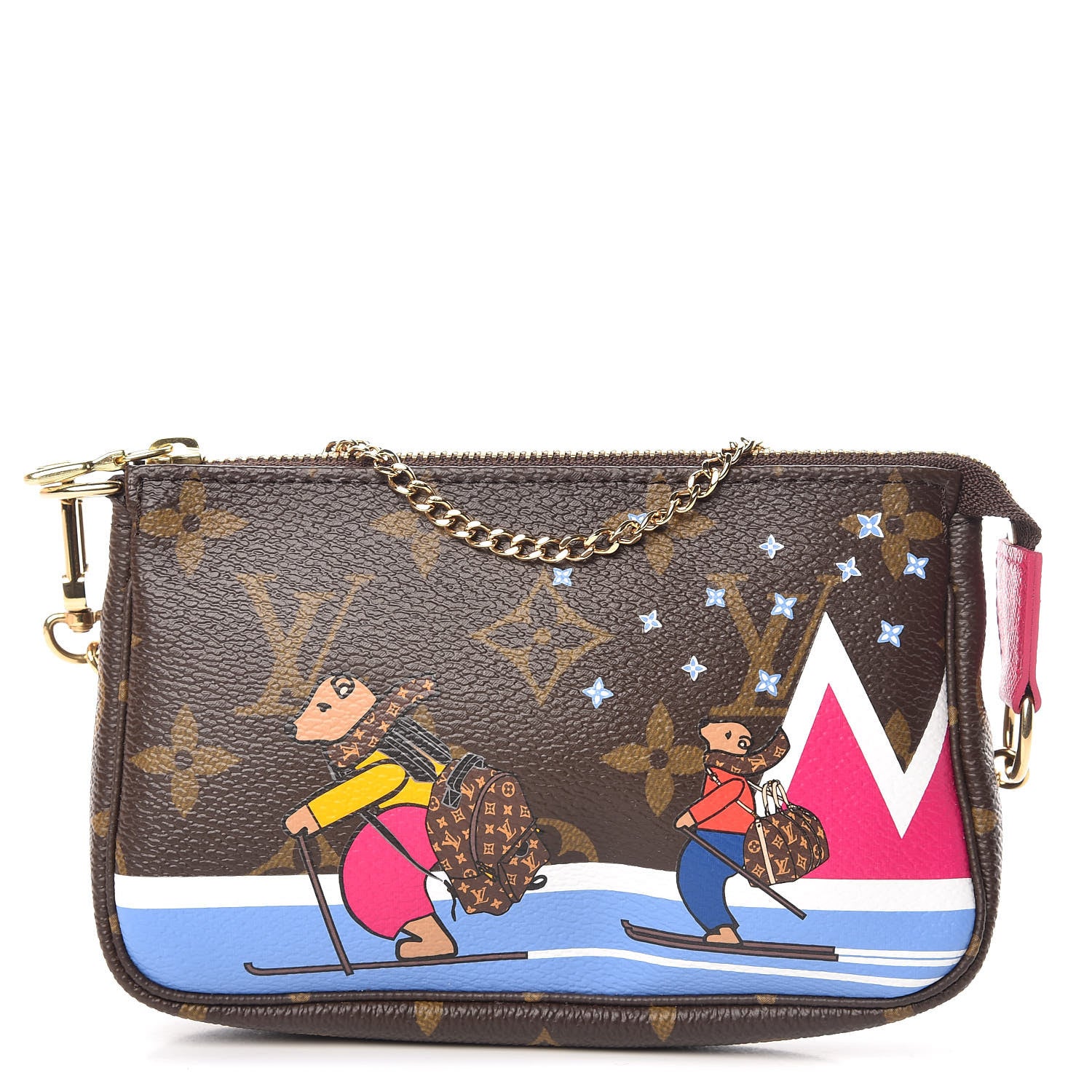 Louis Vuitton Monogram 2018 Christmas Animation Mini Bears Pochette Accessories 1 of 9