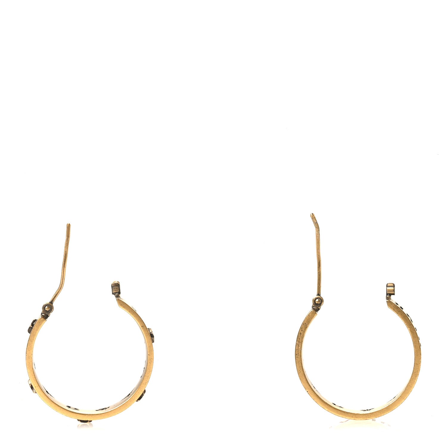 Christian Dior Metal Small J'Adior Star Hoop Earrings Aged Gold