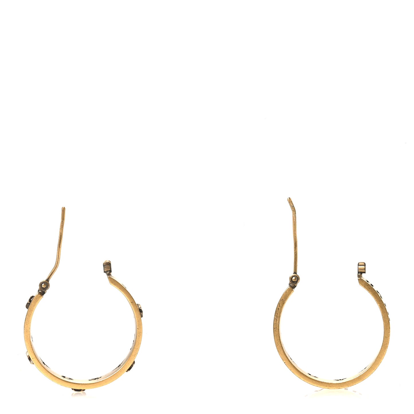Metal Small J'Adior Star Hoop Earrings Aged Gold