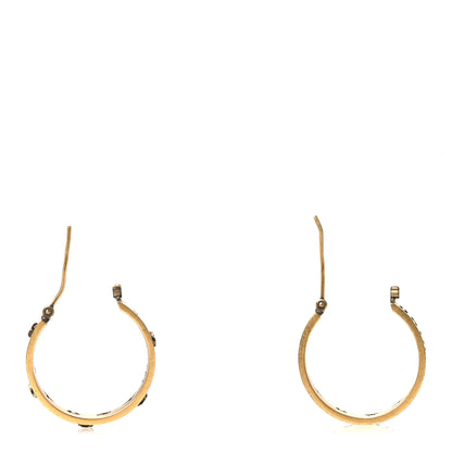 Christian Dior Metal Small J'Adior Star Hoop Earrings Aged Gold 3 of 3