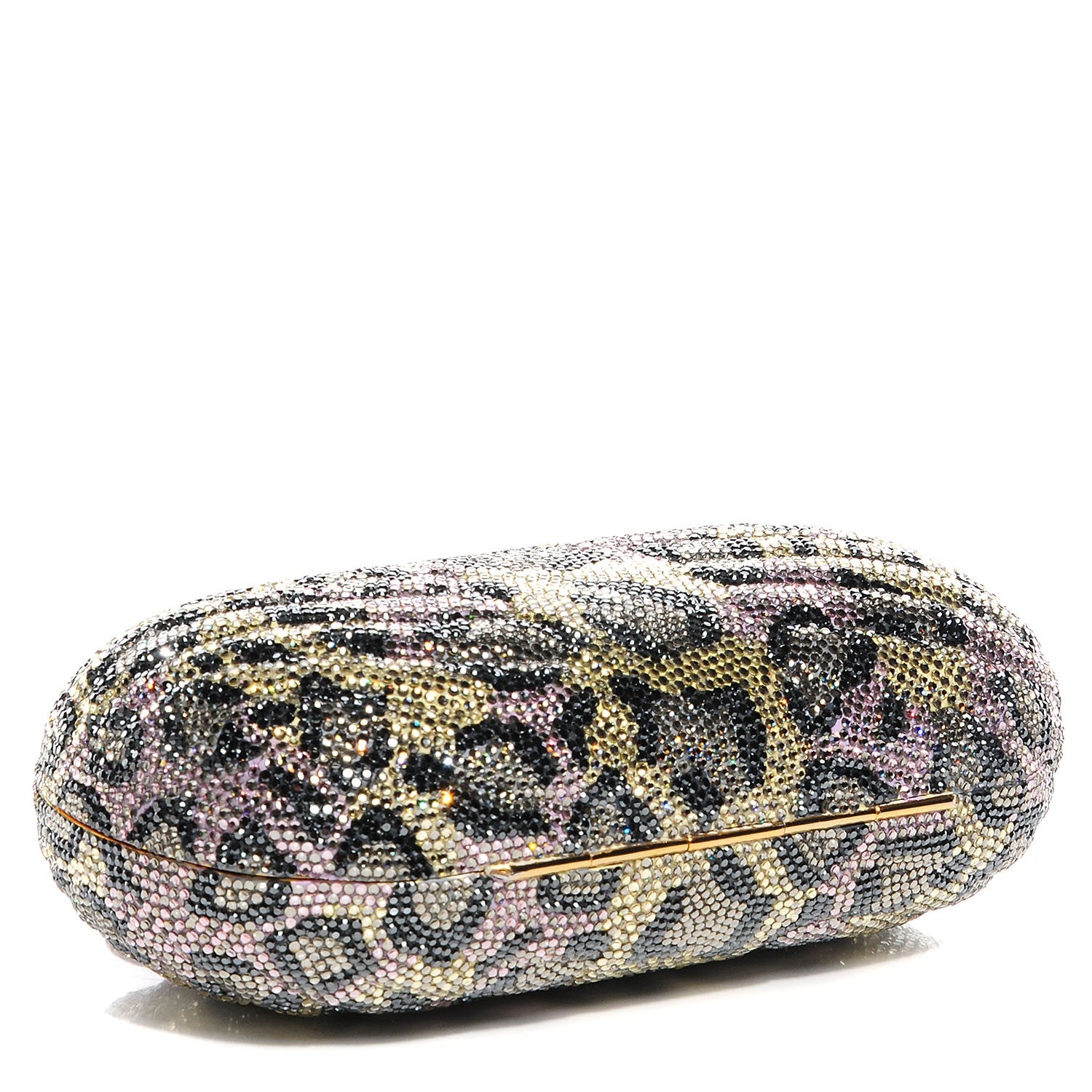 Judith Leiber Swarovski Crystal Leopard Minaudiere Clutch 4 of 6
