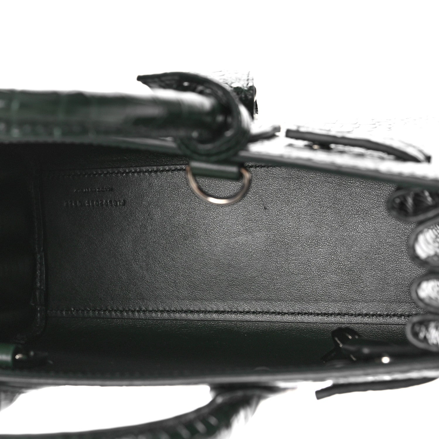 Saint Laurent Calfskin Crocodile Embossed Nano Sac De Jour Dark Green 5 of 8