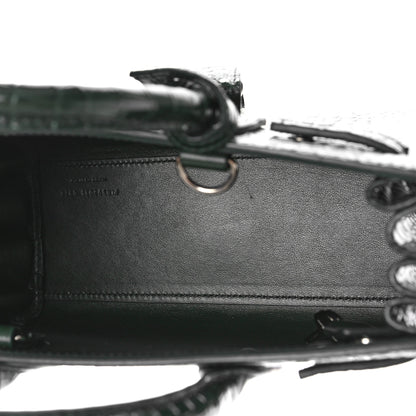 Saint Laurent Calfskin Crocodile Embossed Nano Sac De Jour Dark Green 5 of 8