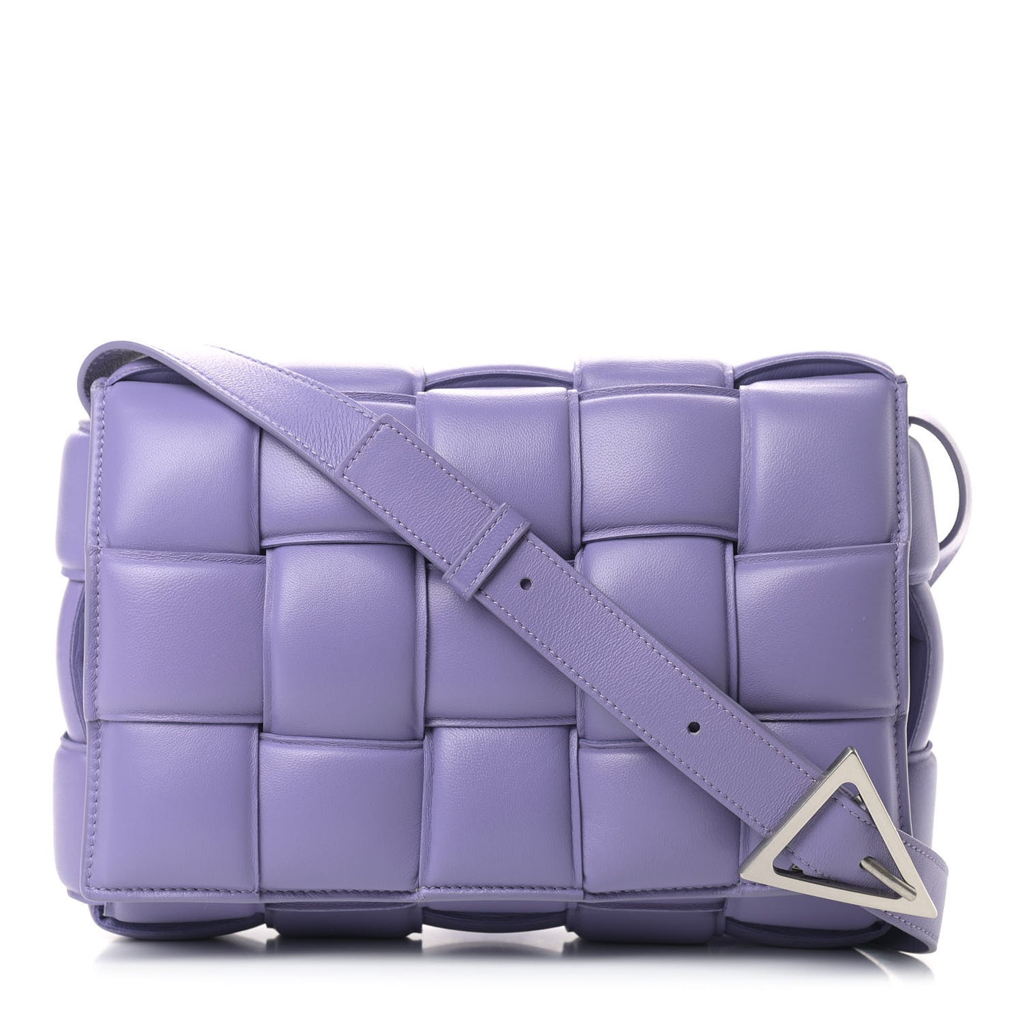 Nappa Maxi Intreccio Padded Cassette Crossbody Bag Lavender