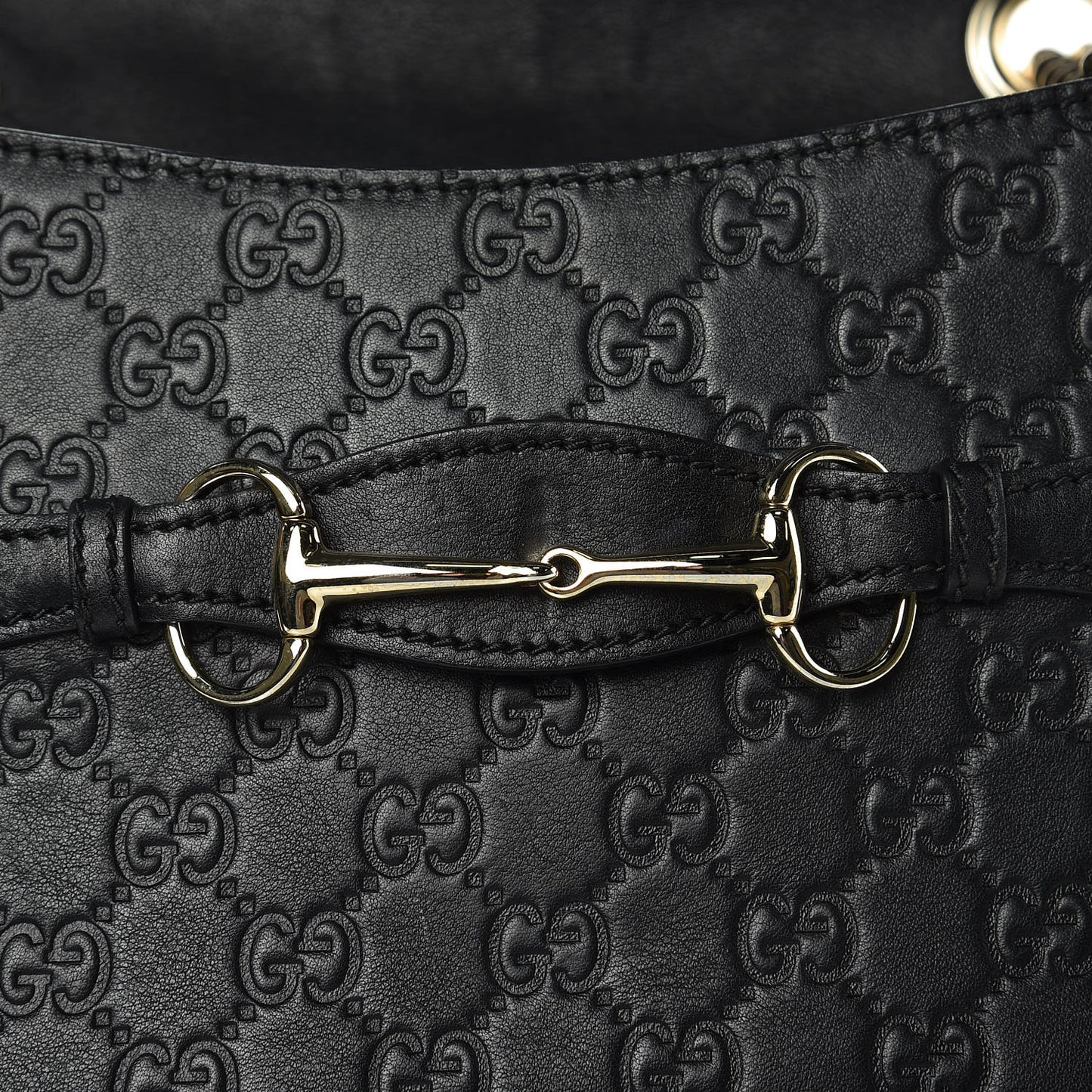 Guccissima Medium Emily Chain Shoulder Bag Black