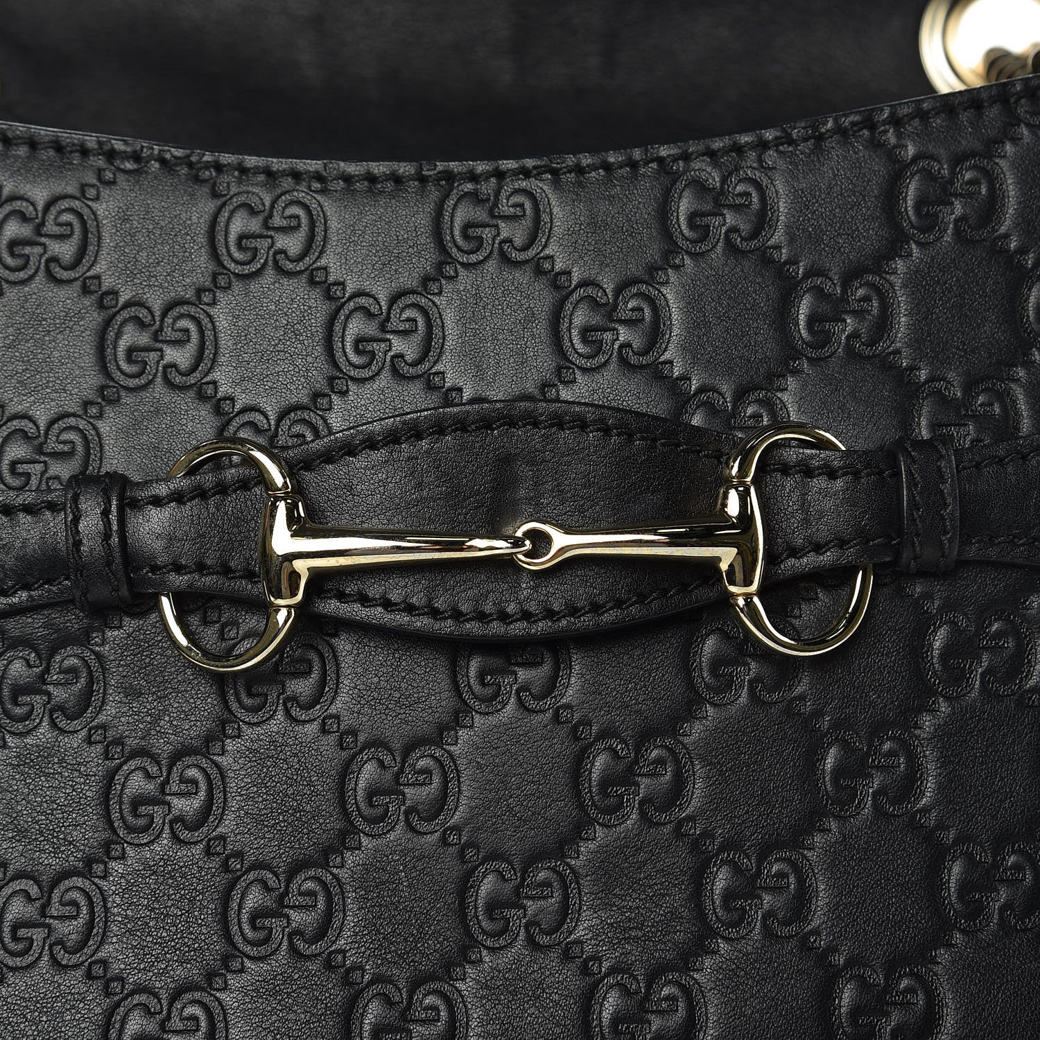 Gucci Guccissima Medium Emily Chain Shoulder Bag Black 9 of 17