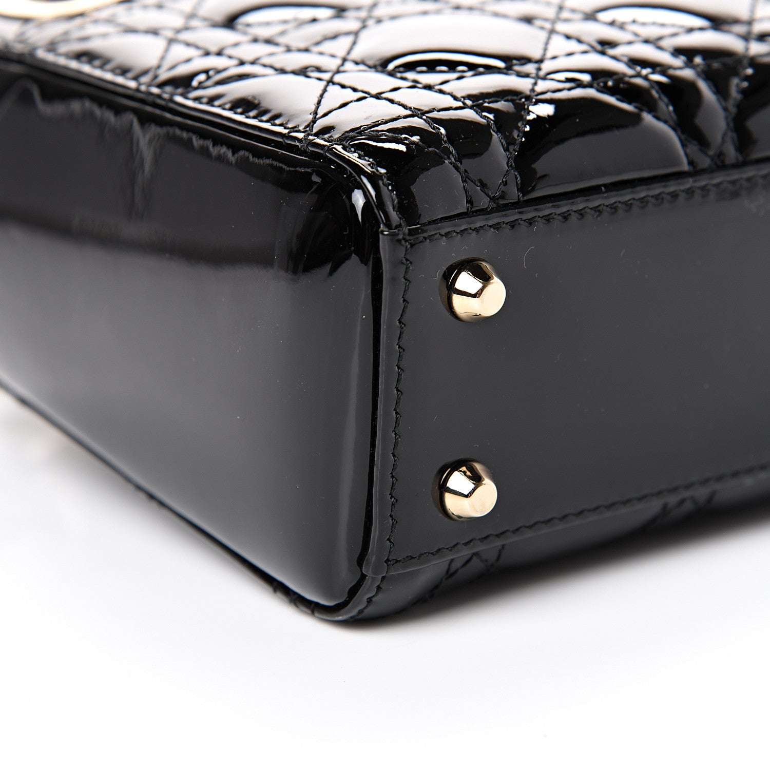 Christian Dior Patent Cannage Mini Lady Dior Black 8 of 9