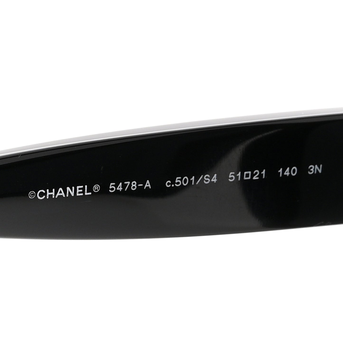Acetate Square CC Heart Sunglasses 5478-A Black