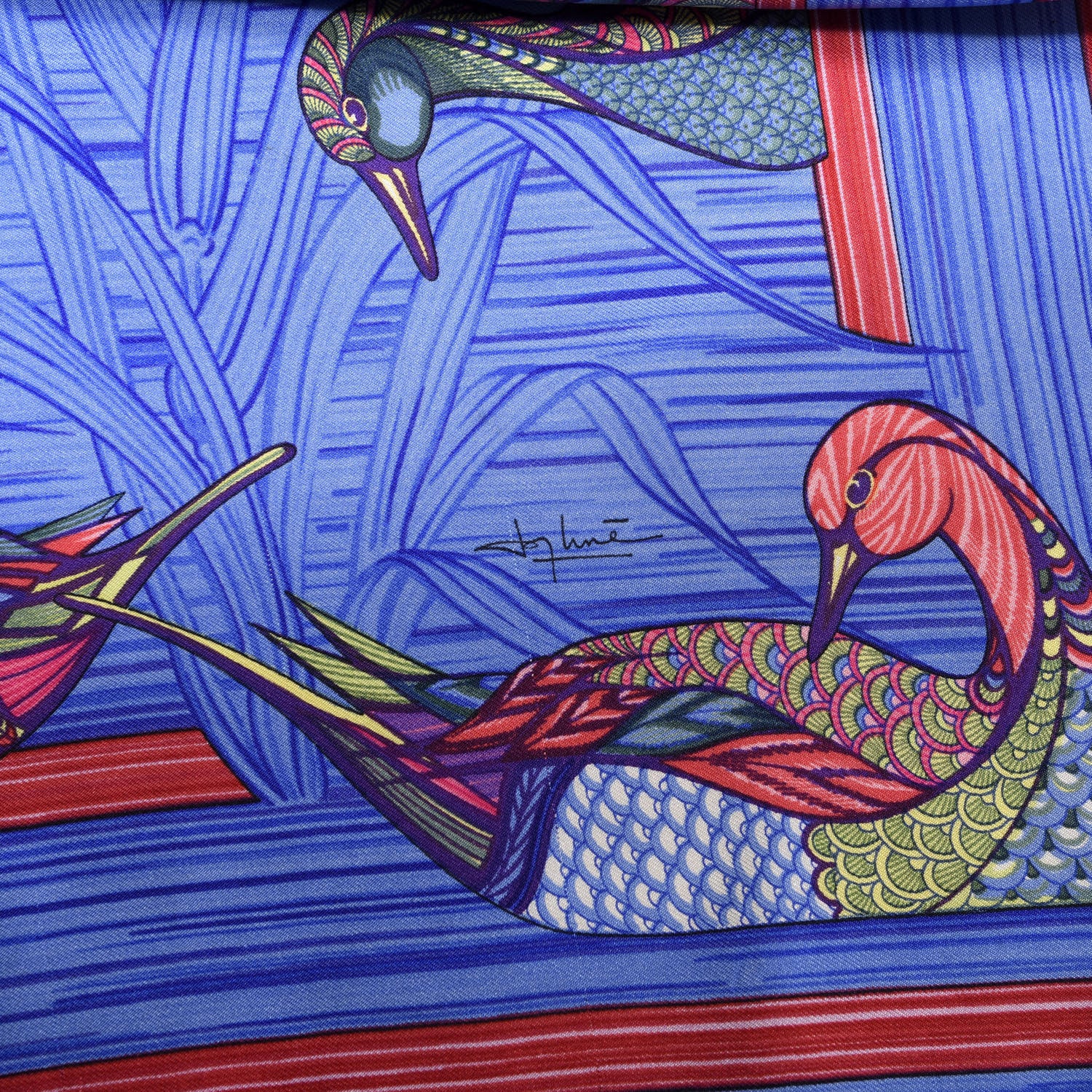 Hermes Silk La Mare aux Canards Scarf 90 3 of 6