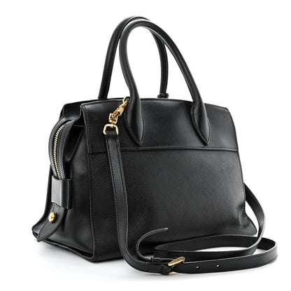 Prada Saffiano City Calfskin Small Esplanade Tote Black 4 of 27