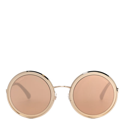 Chanel Metal Round Sunglasses 4226 Tortoise Gold 4 of 7