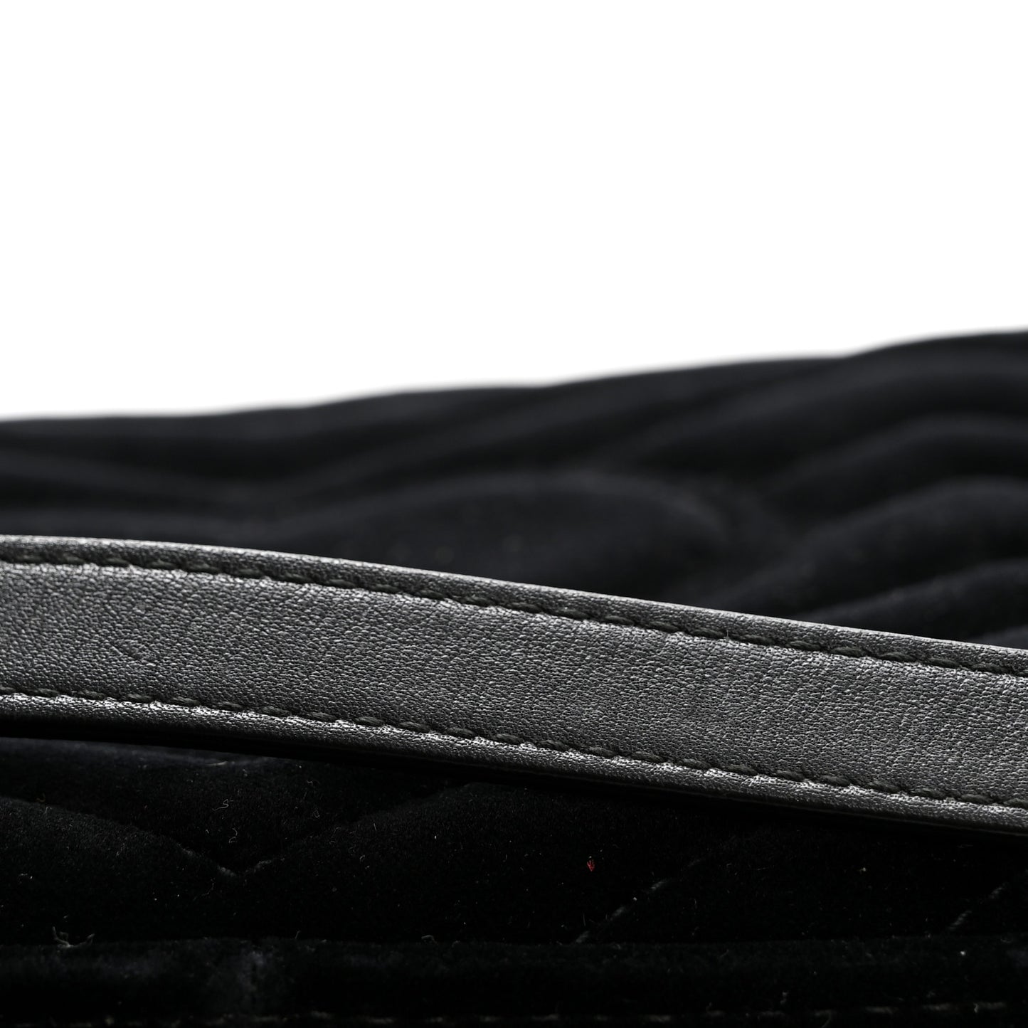 Velvet Matelasse Mini GG Marmont Shoulder Bag Black