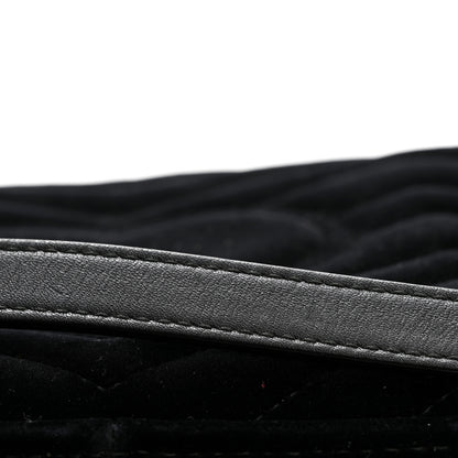 Gucci Velvet Matelasse Mini GG Marmont Shoulder Bag Black 13 of 14