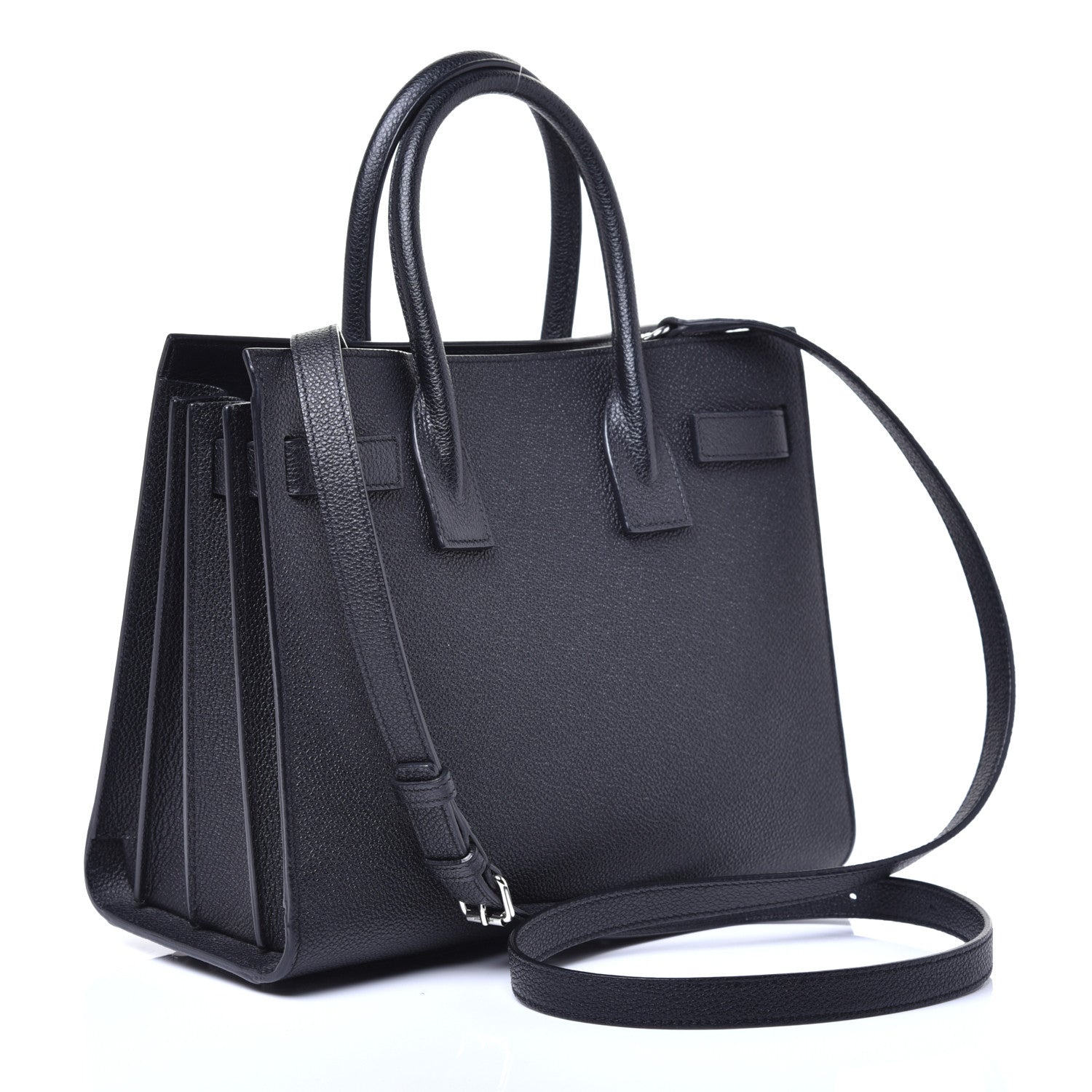 Saint Laurent Grained Calfskin Baby Sac De Jour Black 3 of 8