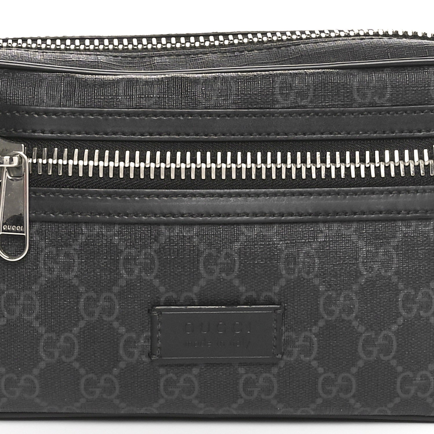 Gucci Soft GG Supreme Monogram Web Belt Bag Black Grey 8 of 10