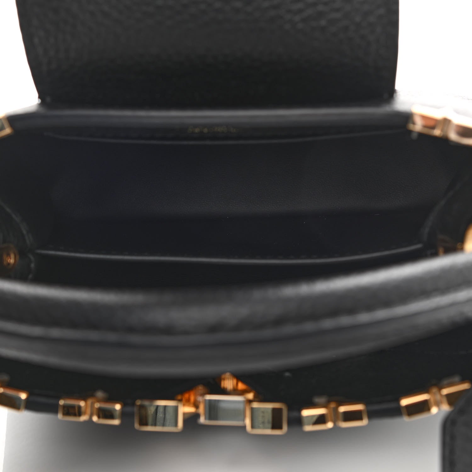 Louis Vuitton Taurillon Embellished Flower Crown Capucines Mini Black 8 of 17
