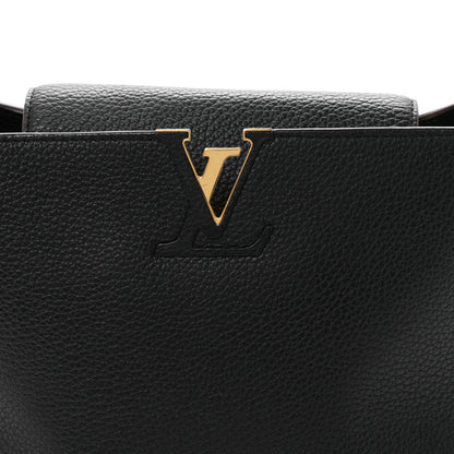 Louis Vuitton Taurillon Capucines MM Black Fuchsia 7 of 9